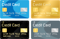 4枚のクレジットカード