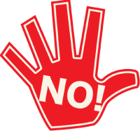 「NO！」イメージ